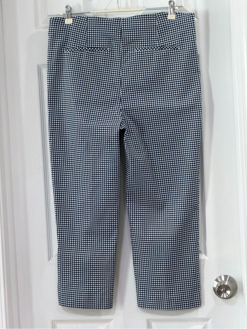Chico's Blue & White Gingham Capris - Picture 2 of 7